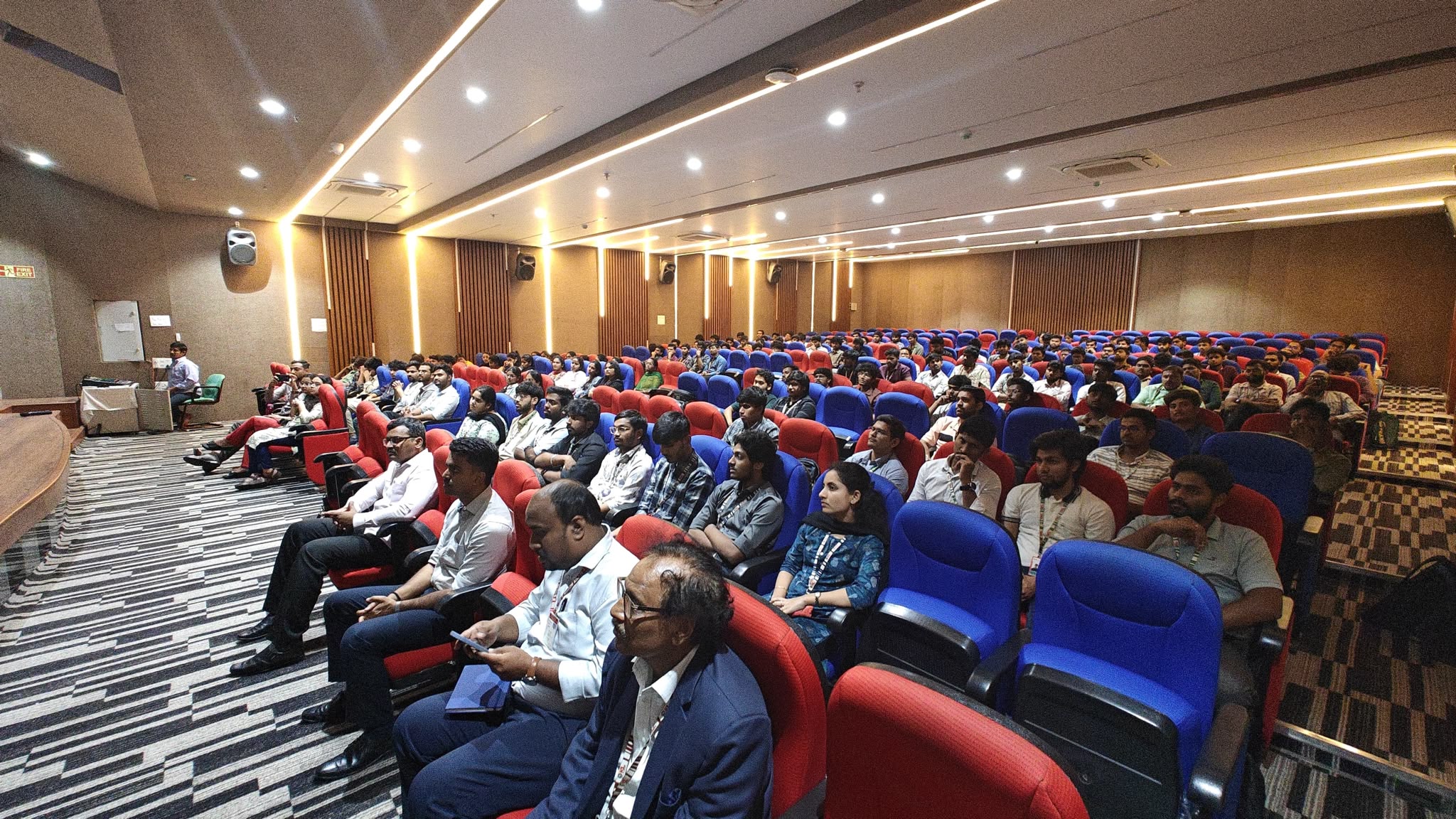 Students attending a DEIN Talents auditorium session