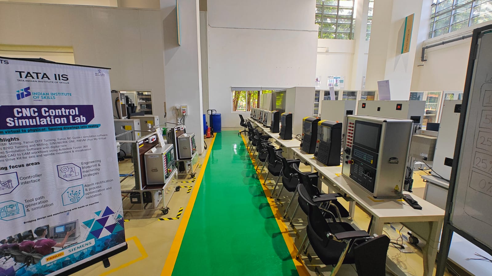 CNC control simulation lab at Tata IIS